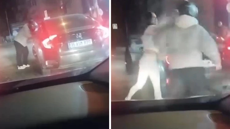 Bursa’da Trafikte Tartışma Kameraya Yansıdı: Motosiklet Sürücüsüne Saldırı