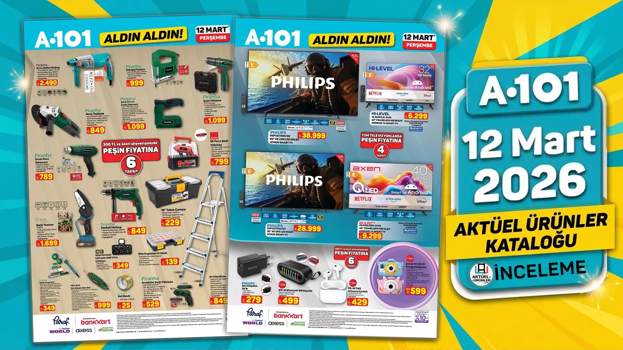 A101 12 Mart 2026 Aktüel Ürünler Kataloğu Fırsatları Açıklandı A101 12 Mart 2026 Aktüel Ürünler Kataloğu Fırsatları Açıklandı