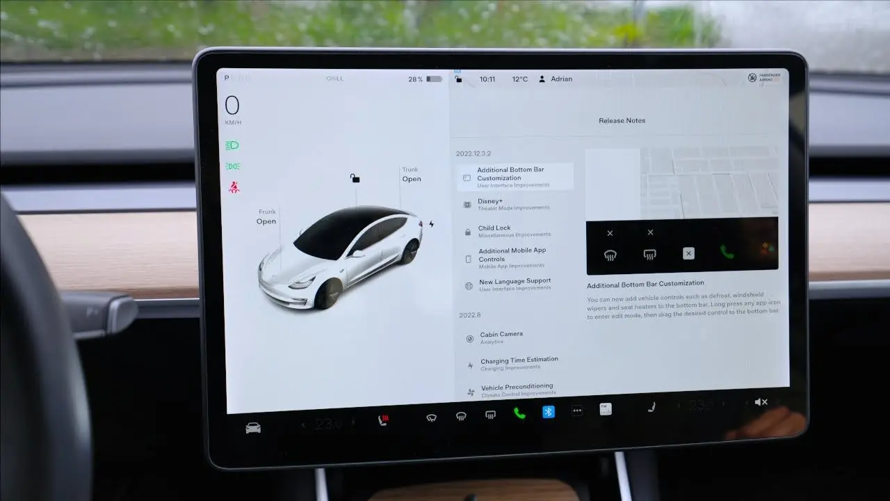 Tesla 2026 Bahar Güncellemesiyle Araç İçi Deneyim Yenileniyor