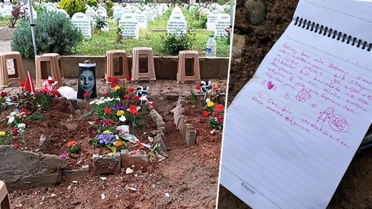 Mezarlarına Bırakılan Notlar Yürekleri Dağladı: “Depremde Kaybettiğim Kızıma Selam Söyleyin”