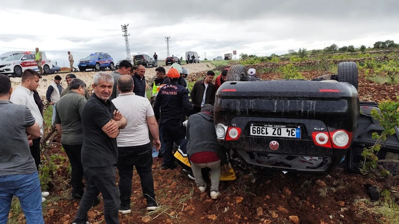 Mardin Ömerli’de Otomobil Devrildi 1 Kişi Hayatını Kaybetti 2 Yaralı