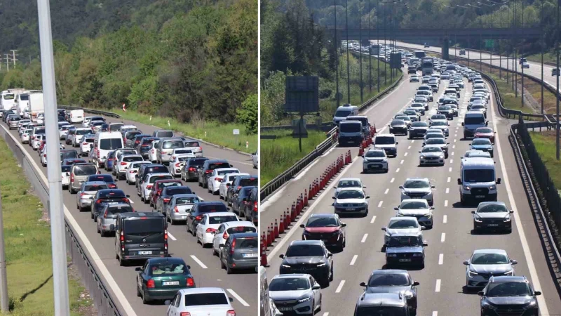 Kurban Bayramı Dönüşünde Bolu Geçişinde Trafik Kilitlendi Kurban Bayramı Dönüşünde Bolu Geçişinde Trafik Kilitlendi