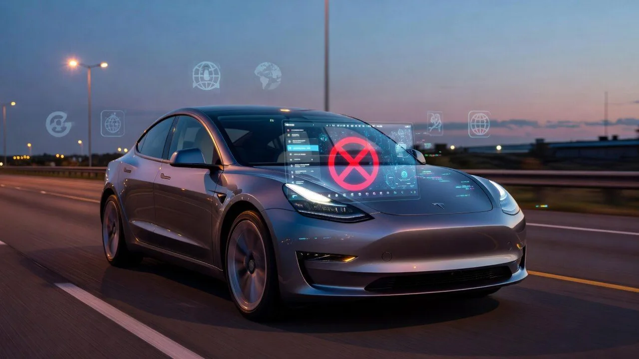 FSD Modundaki Tesla Model X Kaza Yaptı: Araç İkiye Ayrıldı