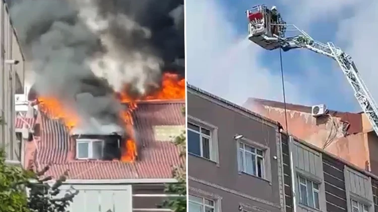 Bayrampaşa’da Çatı Katında Yangın: İtfaiye Ekipleri Alevleri Söndürdü