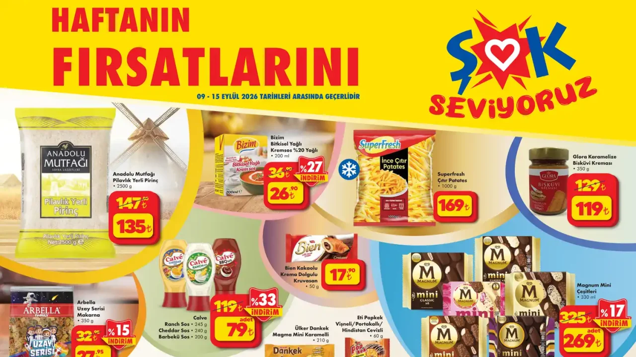 ŞOK 9 Eylül 2026 Aktüel Kataloğu Yayınlandı: Gliss, Bingo Ve Gıda Ürünlerinde Fırsatlar