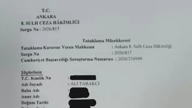 Bakanın İ̇stifa Edeceği Paylaşımıyla Gündeme Gelen Ali Tarakcı Tutuklandı Bakanın İ̇stifa Edeceği Paylaşımıyla Gündeme Gelen Ali Tarakcı Tutuklandı