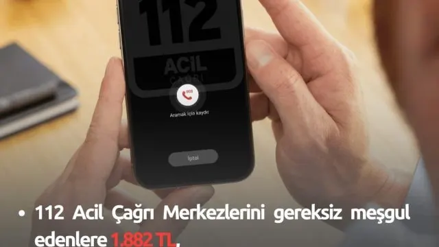 Amasya'da 112'yi Asılsız Arayan 3 Kişiye Toplam 56 Bin 469 Lira Ceza