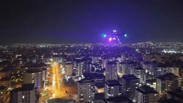 Gaziantep Emniyet Müdürlüğü 36 Dron Ve 77 Personelle Havadan Denetimde