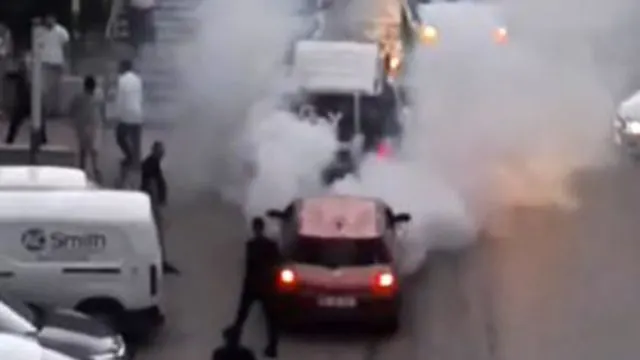 Keçiören'de Lastik Yakan Sürücüye Ceza, 12 Suç Kaydı Çıktı