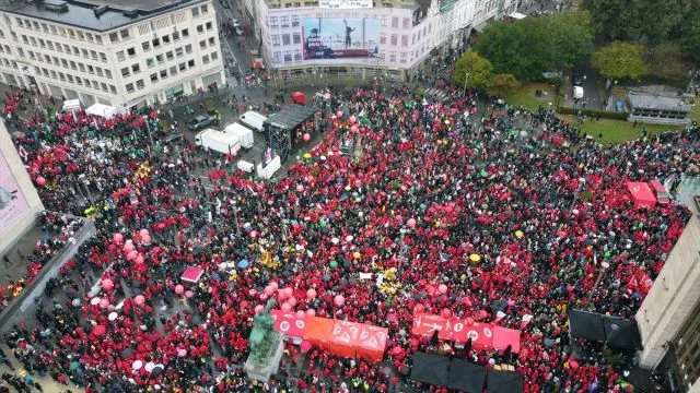 Belçika'da Kemer Sıkma Protestosu Ulaşımı Felç Etti, 140 Uçuş İptal Edildi