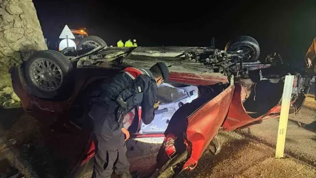 Bilecik'te Takla Atan Otomobilde 3 Kişi Yaralandı