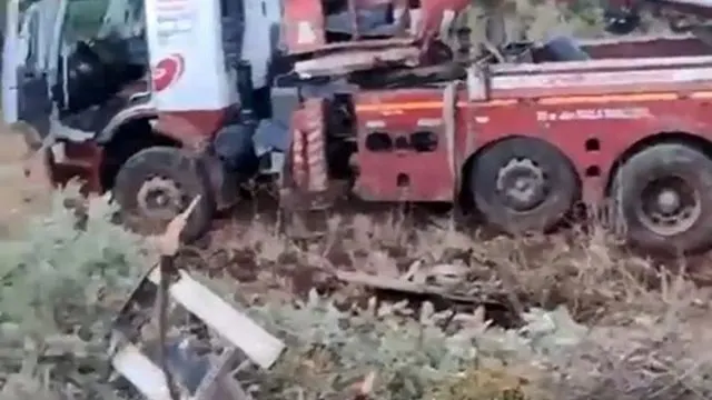 Gercüş'te Şarampole Yuvarlanan Vincin Sürücüsü Yaralandı