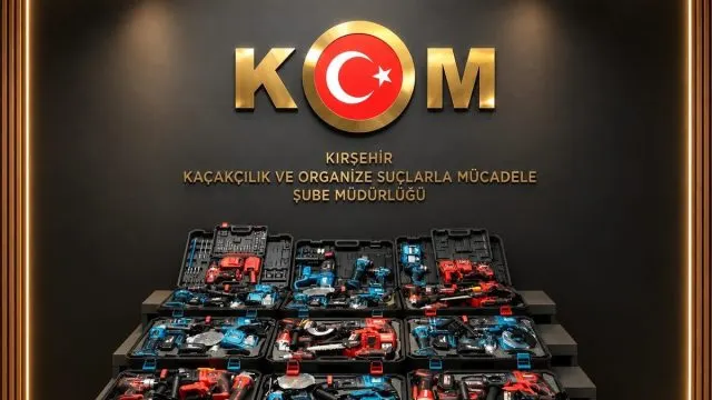 Kırşehir'de Araçtan 88 Parça Kaçak Matkap Ve Testere Seti Çıktı