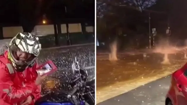 Asuncion'da Tenis Topu Büyüklüğündeki Dolu Araç Ve Binalara Zarar Verdi