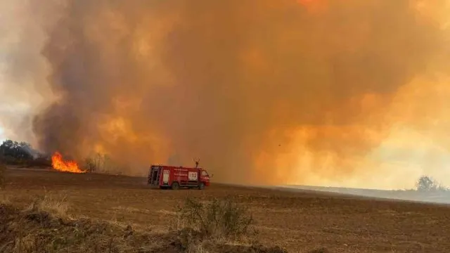 Edirne Lalapaşa’da Alevler Yayılmadan Söndürüldü