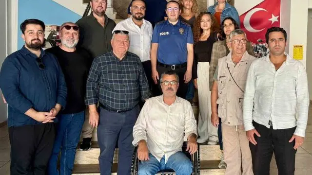 Bodrum'da Basın Mensuplarından Yeni Emniyet Müdürü Gökmen'e Ziyaret