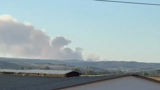 Yunanistan'ın Evros Bölgesindeki Yangın Edirne'den Görüldü