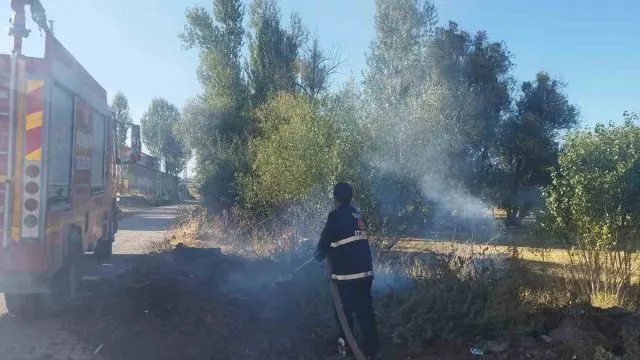 Van Gevaş’ta Örtü Yangını Kısa Sürede Söndürüldü