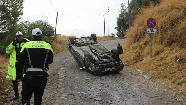 Aydın Efeler'de Freni Boşalan Otomobil Takla Attı: Yaralanan Olmadı