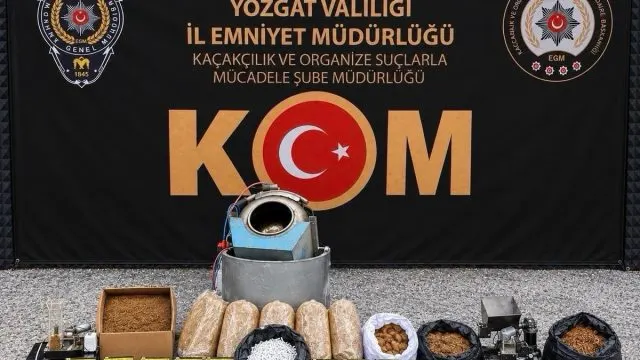 Yozgat'ta Kaçak Tütün Baskını: Çok Sayıda Malzeme Ele Geçirildi