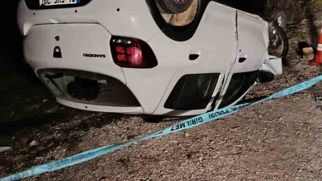 Seydiler'de Takla Atan Otomobilin Sürücüsü Yaralandı