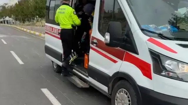 Adıyaman’da Parke Taşına Çarpan Motosiklet Devrildi