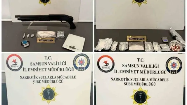 Samsun’da Dört İlçedeki Operasyonlarda Uyuşturucu Ve Silahlar Ele Geçirildi