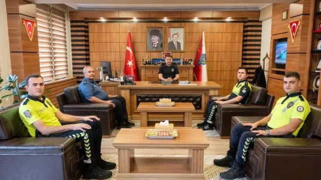 Bilecik Emniyet Müdürü Erdem Çağlar'dan İki Polise Teşekkür